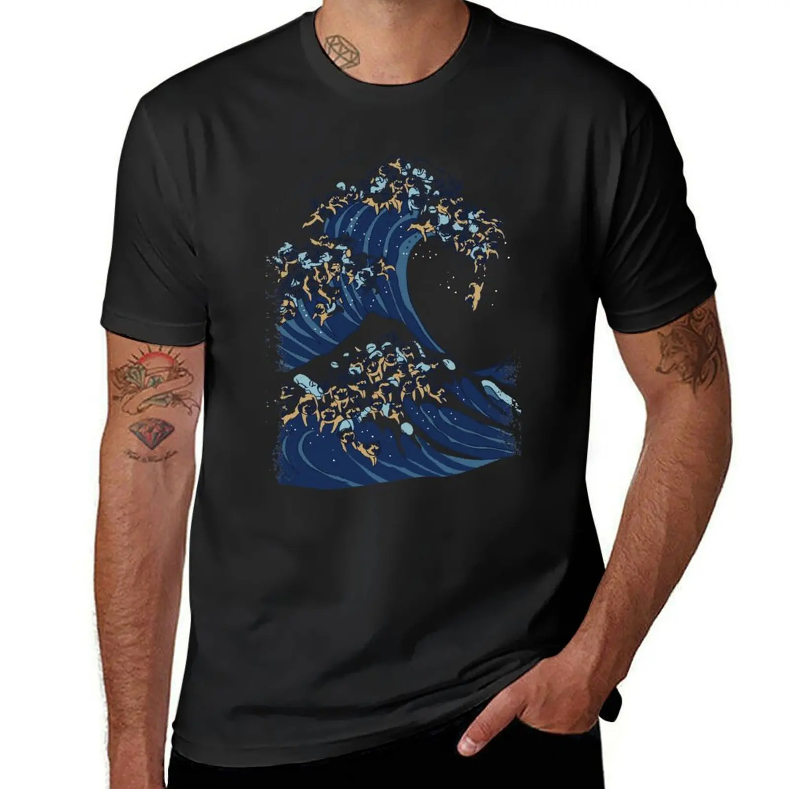 

The Great Wave of Pug T-Shirt cute clothes graphics vintage clothes quick drying mens clothing