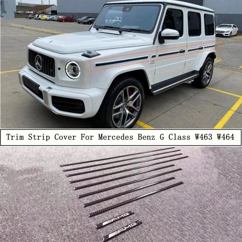 

For Mercedes Benz G class w463 G63 side molding trim for G350 G400 G500 G55 G63 G65 black side molding trim kit with B logo