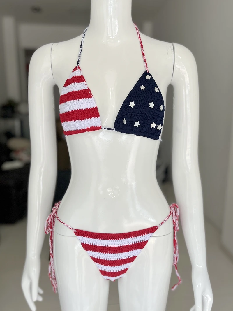 USA American Flag Bikini Bathingsuit The Stars And The Stripes