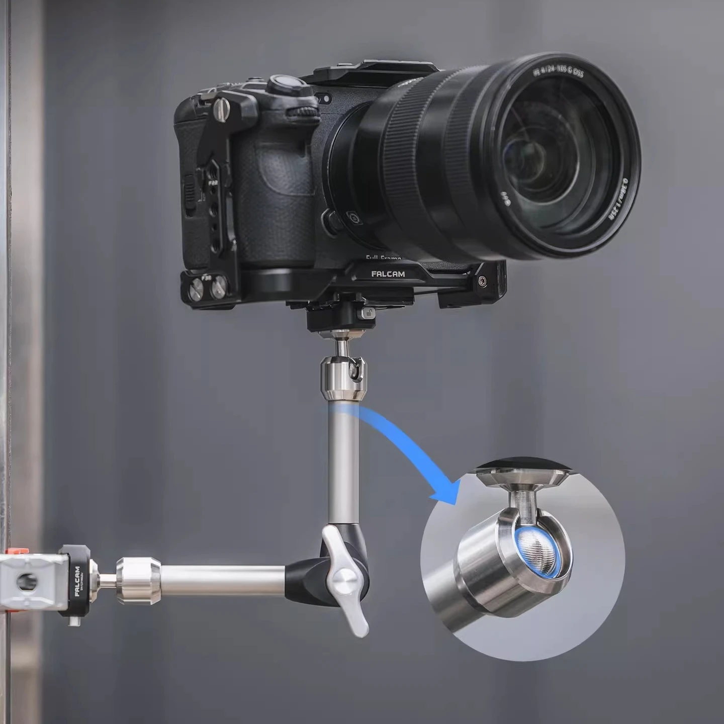 FALCAM F22 7인치 매직 암 플렉시블 홀더 | 모니터, 스마트폰, GoPro 및 DJI 액세서리용 다관절 조절식 마운트