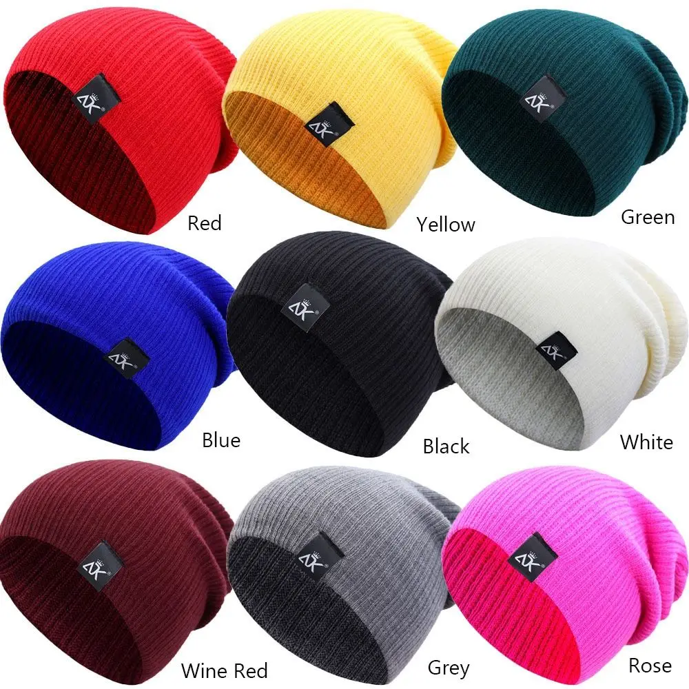 Warmer Bonnet Ladies Casual Cap Winter Hats for Woman New Men Beanies Knitted Solid Cute Hat Girls Autumn Female Baggy Cap