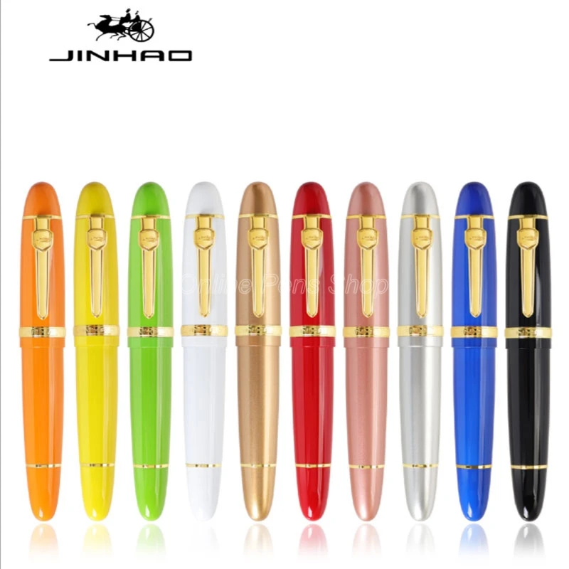 

Jinhao 159 Classic Big Size Metal Roller Ball Pen Silver And Golden Trim Ink Pen For Professional Writing Gift Pen