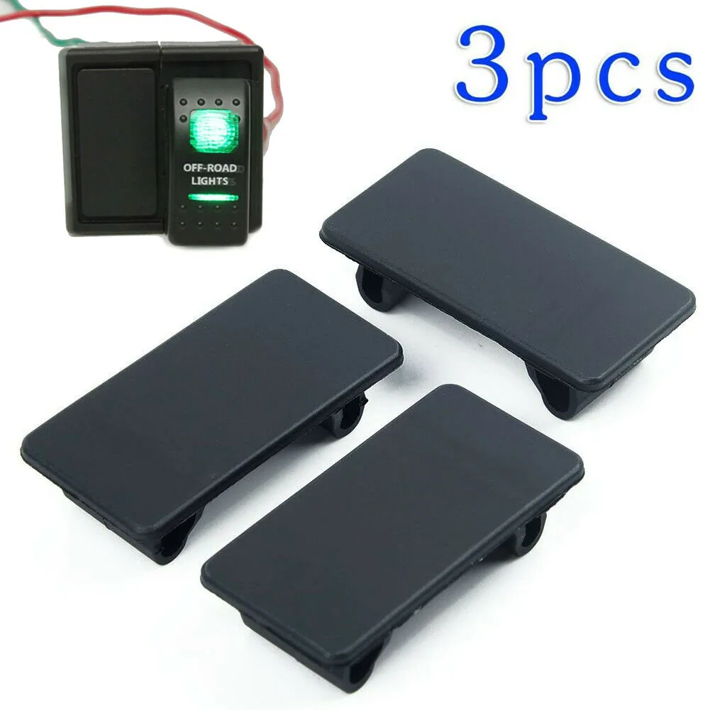 

3pcs Standard Rocker Switch Holder Blanking Plate Decal For ARB Carling Narva Black Interior Car Accessories 4.8cmX2.4cmX1.2cm
