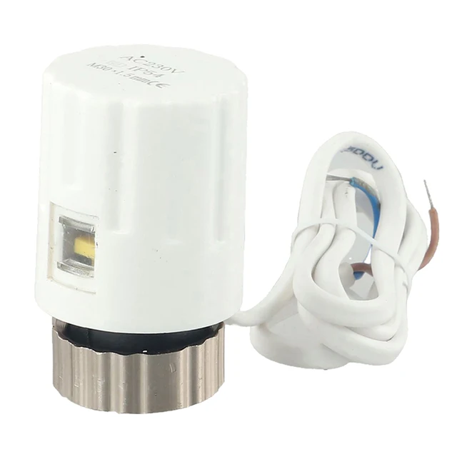 230V Electric Thermal Actuator Valve Head For Thermostat Manifold Underfloor Heating Radiator Normally Opened Closed 1