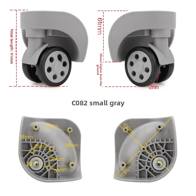 Universal Lage Wheel Replacement for W040 JL093 JL0932 Wheels Travel Suitcase Universal No Brand Registered Trademark