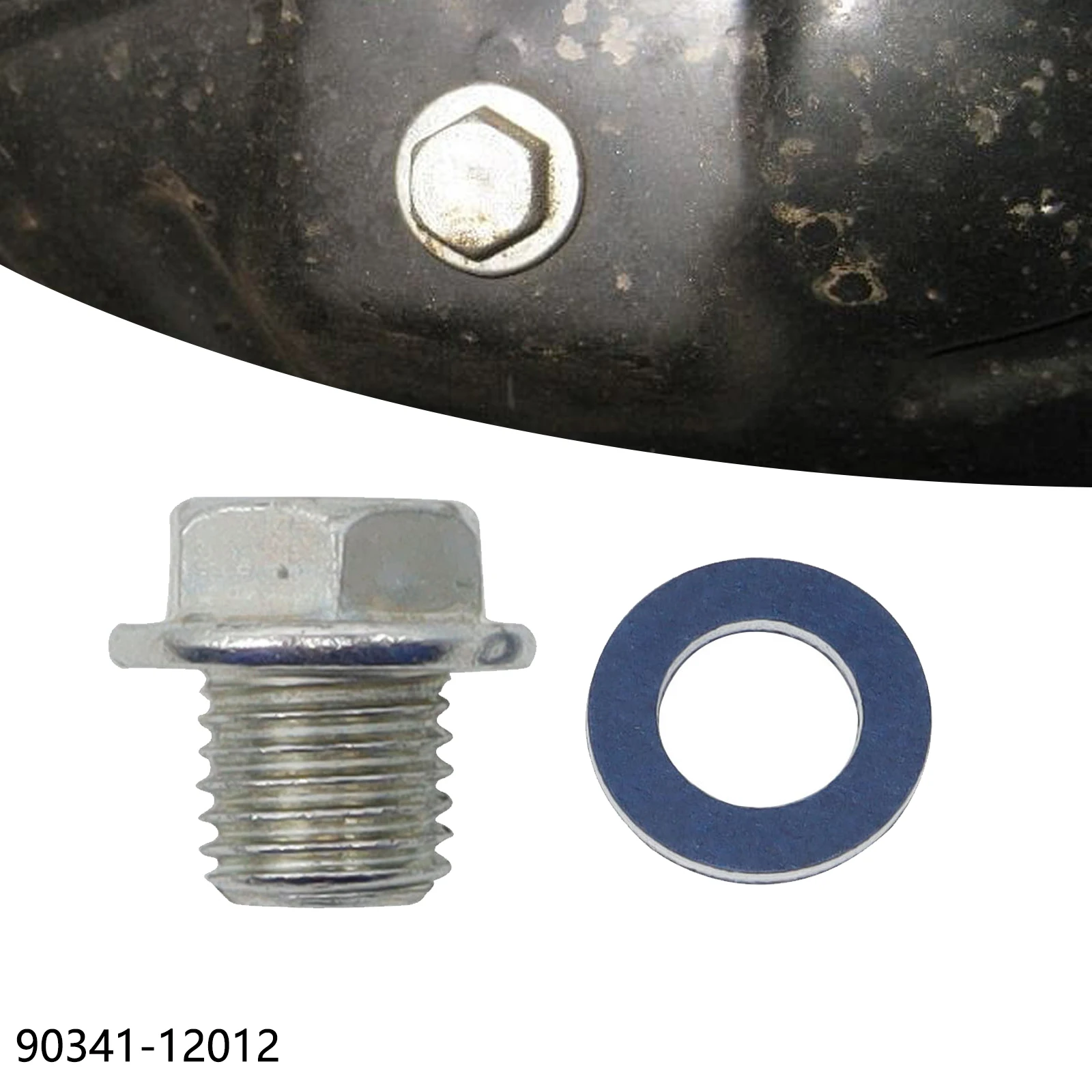 M12*1.25 Engine Oil Sump Nut Drain Oil Plug Screw Gasket Set for Toyota