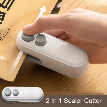 2 In 1 Sealer Cutter Multifunctional Mini Bag Sealer Portable Resealer Machine Handheld Bag Sealing Machine for Plastic Bags 1