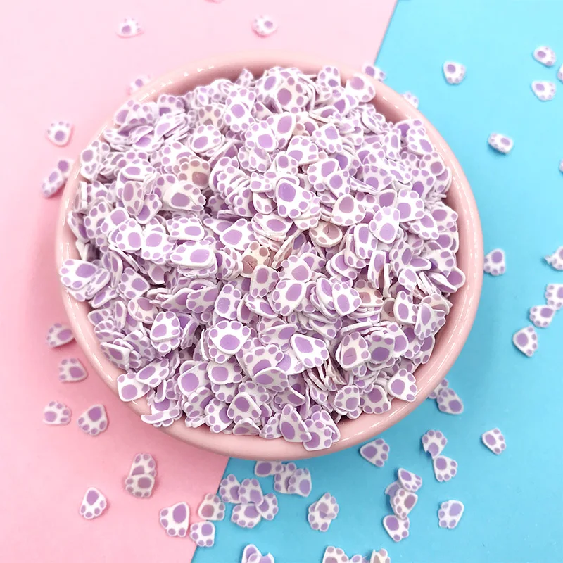 100 г Kawaii Медвежья лапка мягкая глина Ломтики DIY украшения для ногтей Полимерная