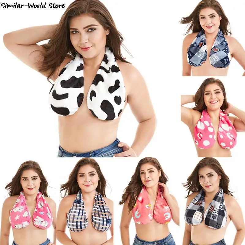 

Towel Bra Bath Towel Hanging Neck Wrapped Bra Big Chest Hanging Neck Breastfeeding Towel Bra Bralette Top Bandeau Top Tops