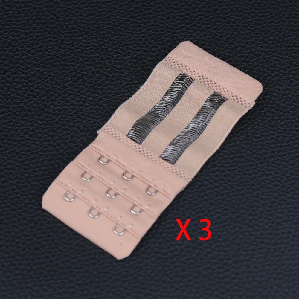 Adjustable 3-Row Bra Extender Set - 3-Pack Intimate Accessories