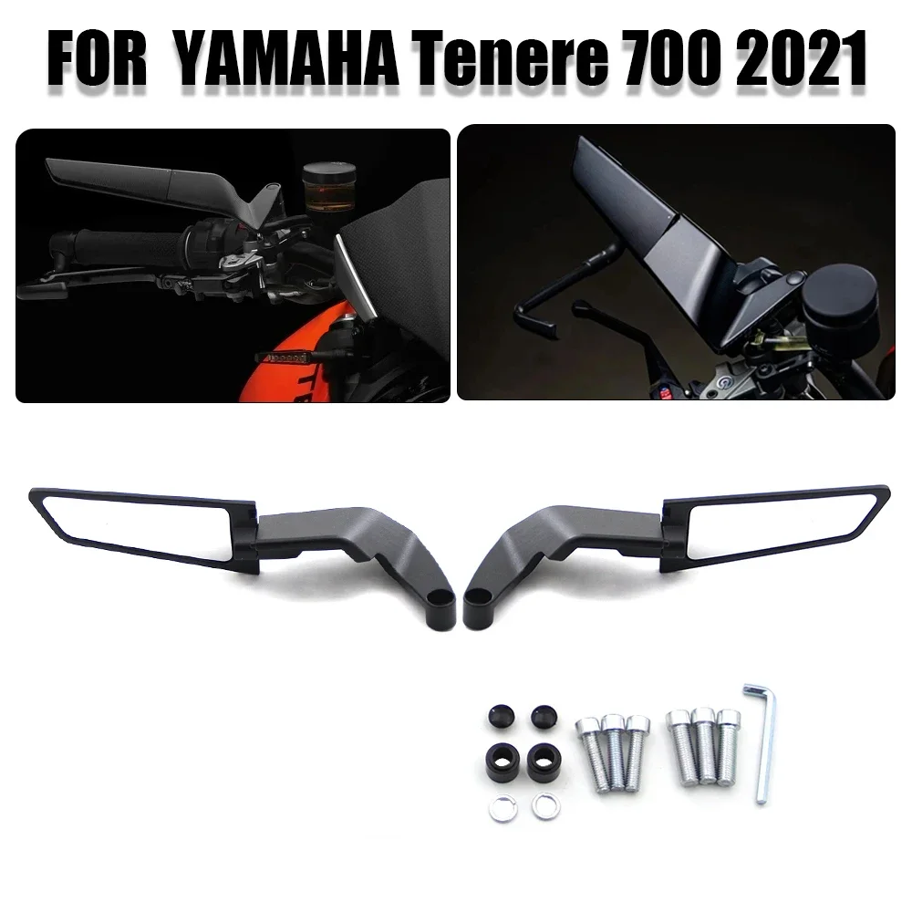 

Для Yamaha Tenere 700 2021- Tenere мотоциклетные зеркала Stealth наборы зеркал Winglets для вращения регулируемых боковых зеркал