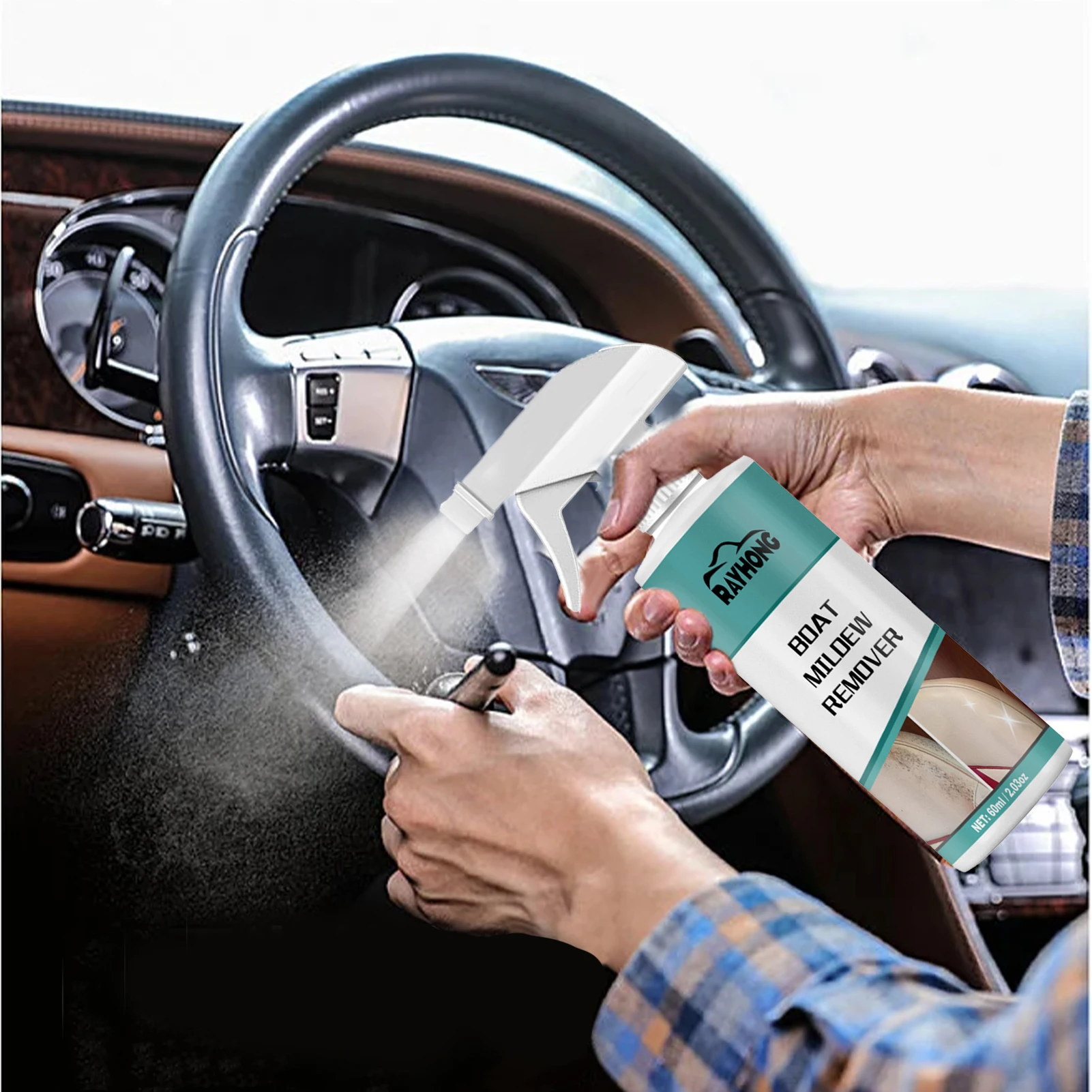 Car Mold Remover Long-lasting Effect Mold Spray Long-lasting Effect Stain Remover Spray Environmental Safe Car Interior Cleaner