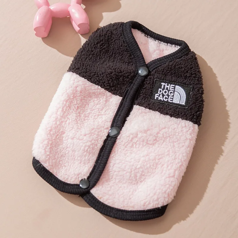 Letter Embroidered Dog Clothes Warm Teddy Two-Piece Fleece Suit Maltese Winter Vest Puppy Sleeveless Button-Up Clothes Letter Embroidered Dog Clothes Warm Teddy Two-Piece Fleece Suit Maltese Winter Vest Puppy Sleeveless Button-Up Clothes