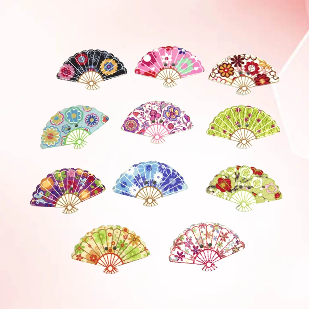 50 Pcs Fan Shaped Sewing Buttons 4
