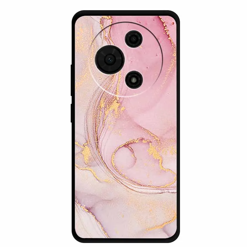 Gradient Marble Painted Silicone Phone Case - Shockproof Soft Cover
