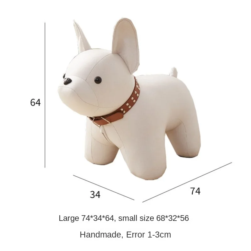 Cartoon cute law fighting dog stool children animal shoe stool for living room home door