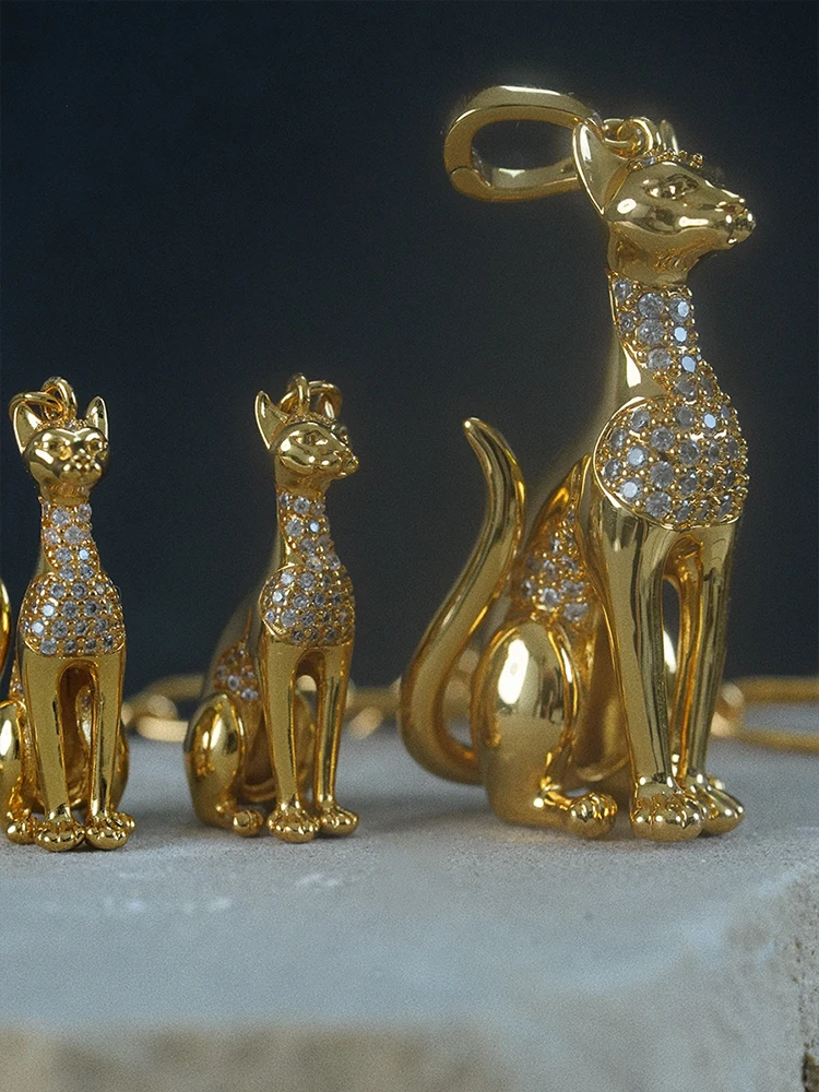 2024 New Ancient Egyptian Cat Earrings For Women Retro Style Copper Alloy Jewelry Party Gifts 4
