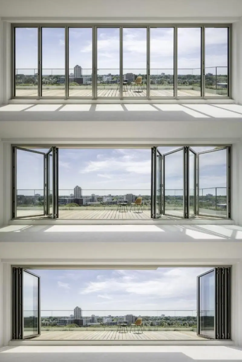 size Accordion Type Folding Sliding Door Interior Modern Design Aluminium Glass Folding Balcony Sliding Doors
