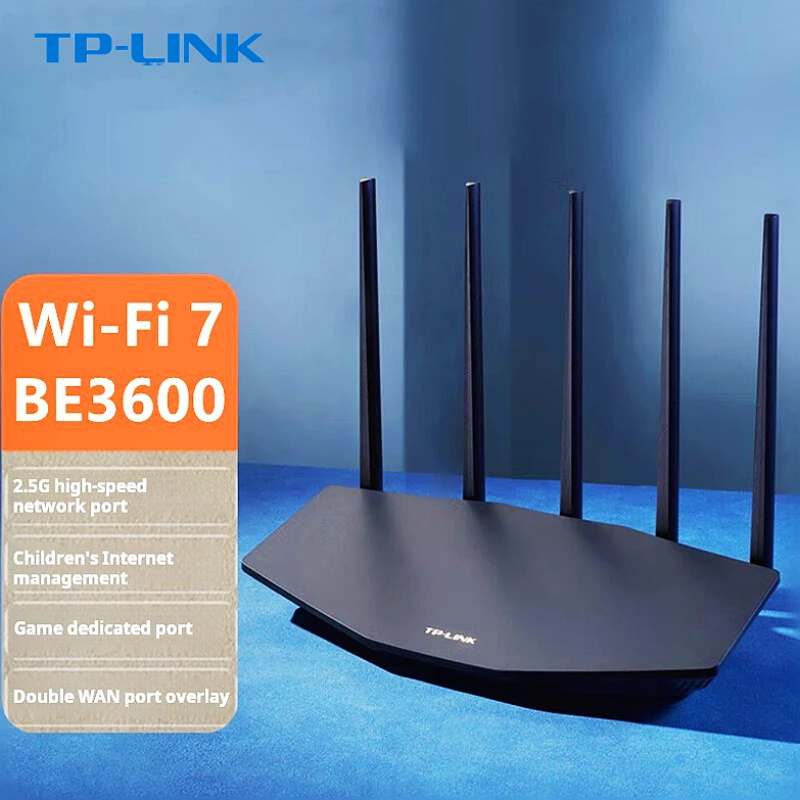 TP-LINK 기가비트 듀얼 밴드 무선 라우터, 홈 메쉬 네트워킹, 고속 TL-7DR3630, 2.5G 네트워크 포트, BE3600 WiFi7 