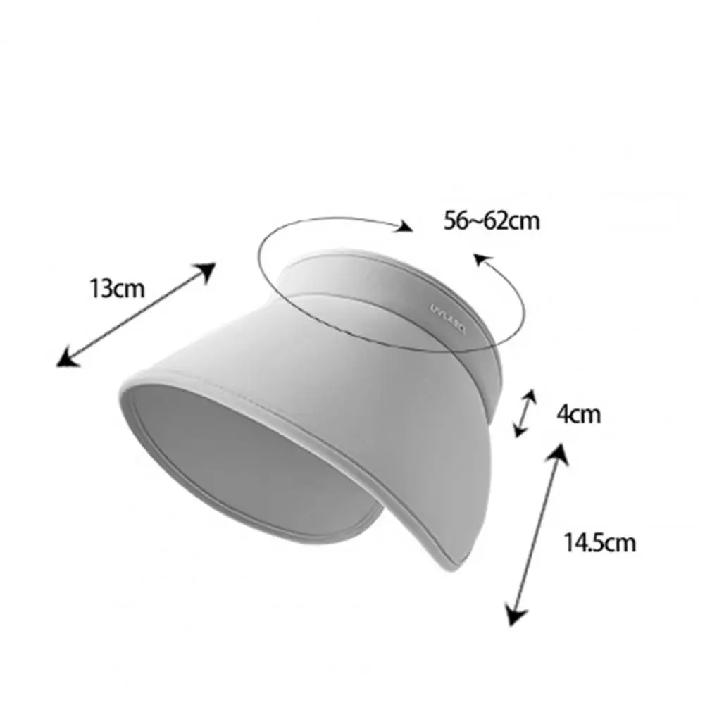 Summer Women Sun Hat With Wide Brim Solid Color Ultralight UV Resistant Empty Toy Sun Shield Hat For Female
