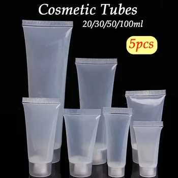 5 pz 20/30/50/100 ml Tubi Cosmetici Vuoti Portatili Crema Lozione Da Viaggio Detergente Dentifricio Contenitori Bottiglie di Riempimento Da Viaggio 1