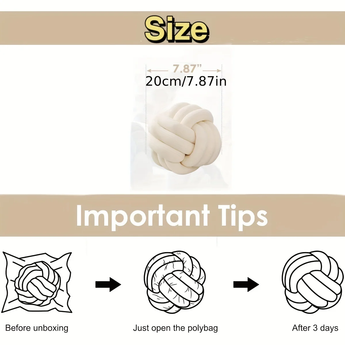 Round Knot Ball Throw Pillow 1