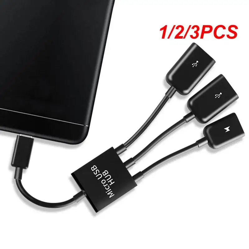 

1/2/3 шт. в 1, двойной USB-кабель для смартфона, компьютера, планшета, 3 порта