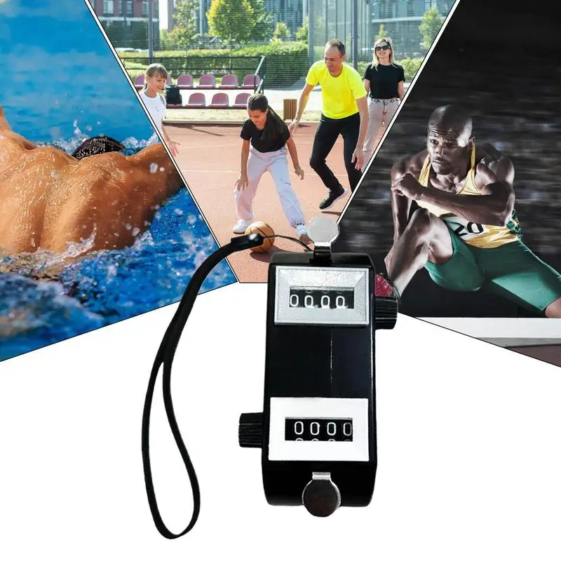 Handheld Tally Counter 4-Digit Number Count Clicker Counter Pitch Counter for Coaching Golf Contest double head counter fitting 2
