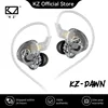 New KZ Dawn Dynamic wired Earphones HIFI Bass Earbuds In Ear Monitor Headphone For Sports Sleep Driving Noise Cancelling Headset 2