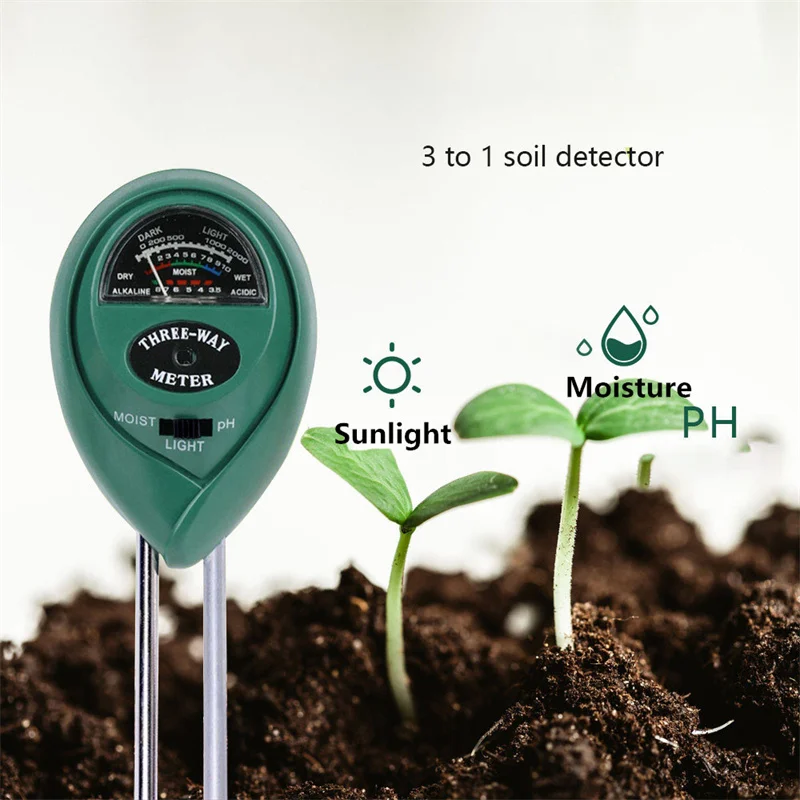 Testeur de sol Hygromètre Humidimètre Ménage Jardinage Détecteur de sol  (1-en-1)