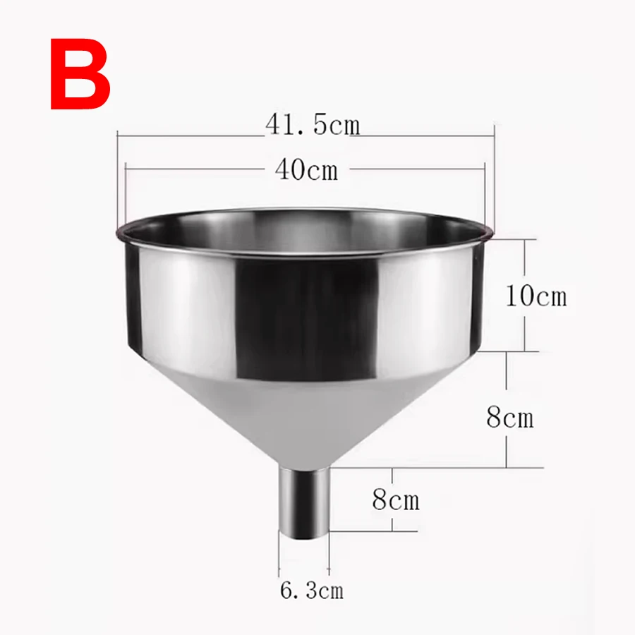 Imbuto Grande In Acciaio Inossidabile 304 - Diametro 24 Cm O 28 Cm, Per Alimenti, Cereali E Uso Industriale