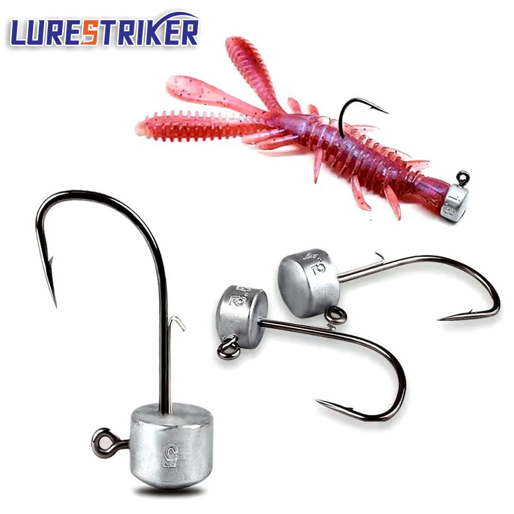 Lurestiker 20 Stück 1,5 g 2,5 g 3,5 g 4,5 g 6 g Ned Rig Kopf Jig Angelhaken, Angeln Weichköder Haken Bass Tackle