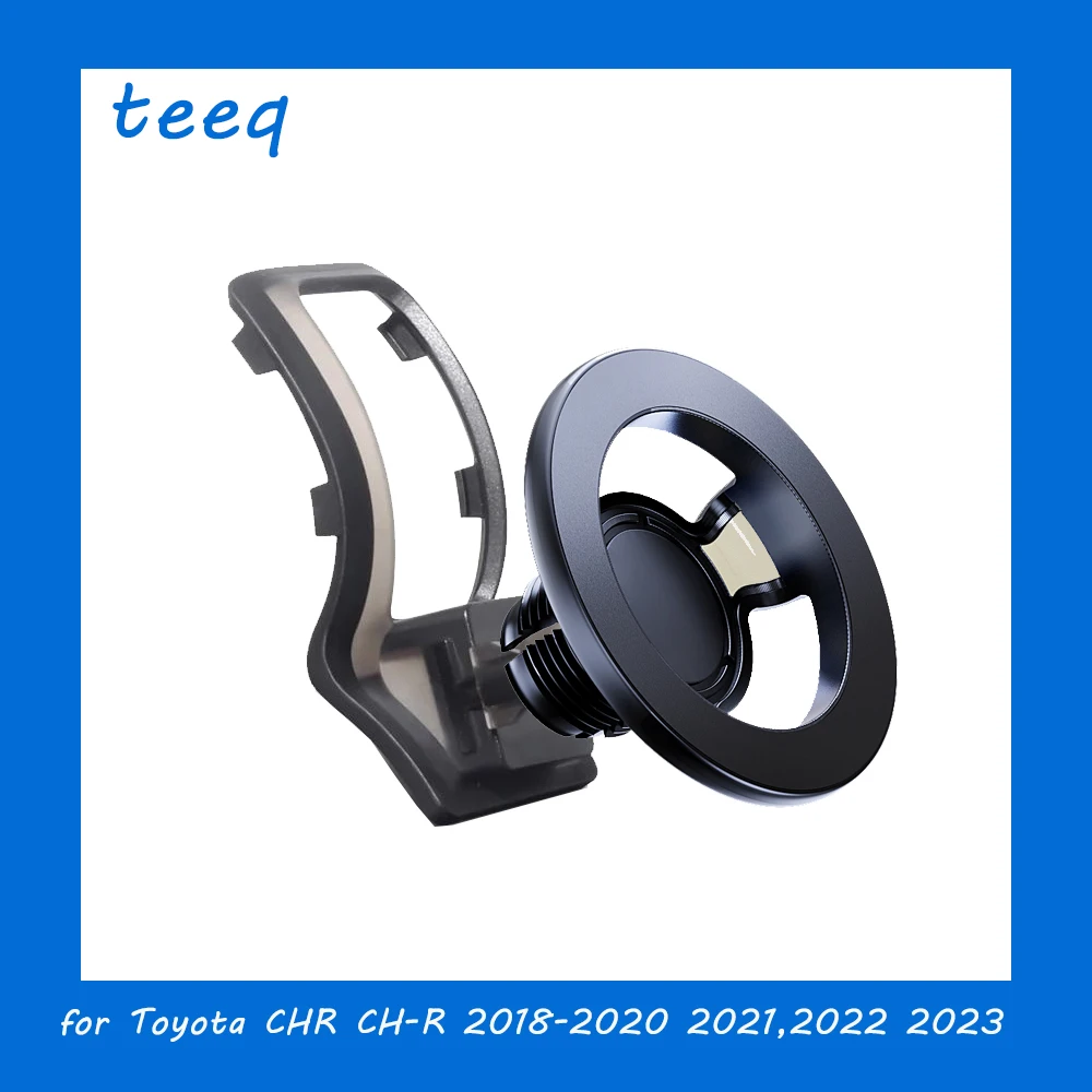 Soporte para teléfono de coche MagSafe para Toyota CHR CH-R,2022 2023, 360 ° Cargador inalámbrico magnético giratorio, soporte para salida de aire