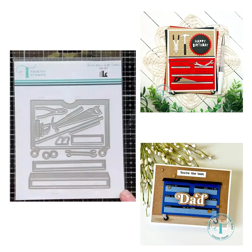

Tool Box Gift Card Holder Metal Cutting Die Scrapbooking DIY Decoration Craft Embossing