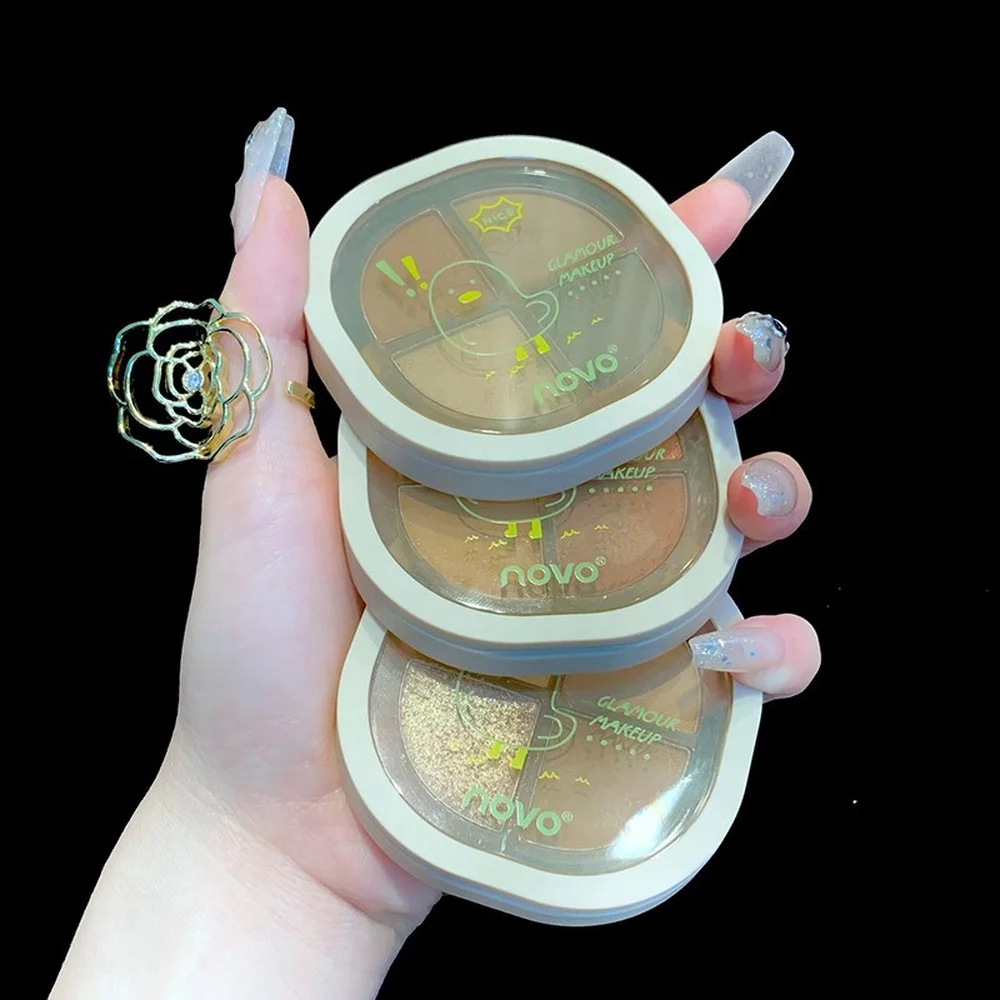 

Новинка, 4-цветные тени для век для начинающих, оригинальные, искусственные тени для век естественного цвета