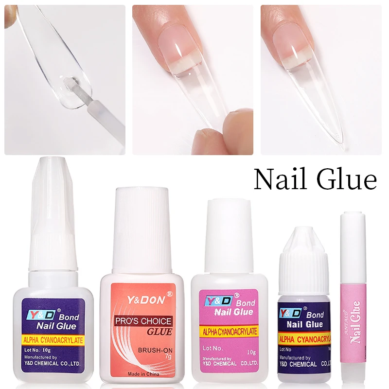 Nail Glue for Acrylic False Nails 3D Rhinestone Decoration Professional Glue Extension Manicure Adhesive Tools