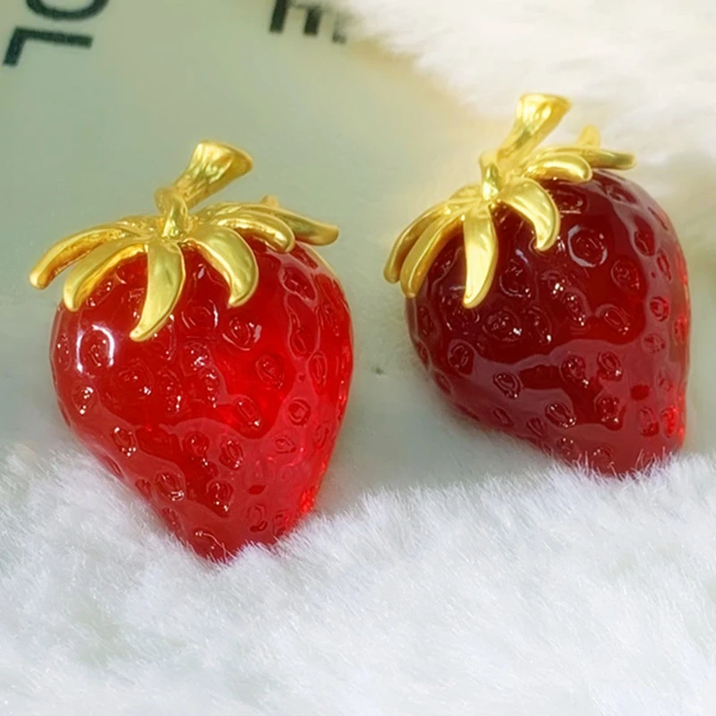 女性のためのレトロなイチゴの花のイヤリング ジュエリーのための幾何学的な金属の形をした金の色 新しいフランス22 925 Aliexpress