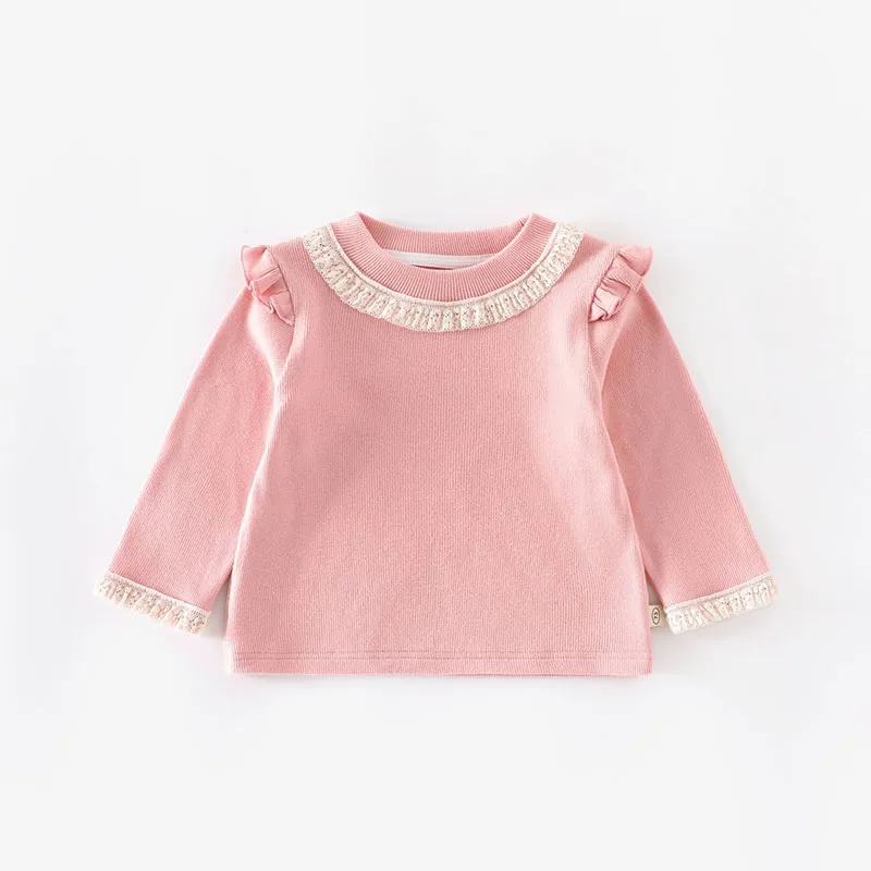 Girls Autumn Long Sleeved Lace Undershirt