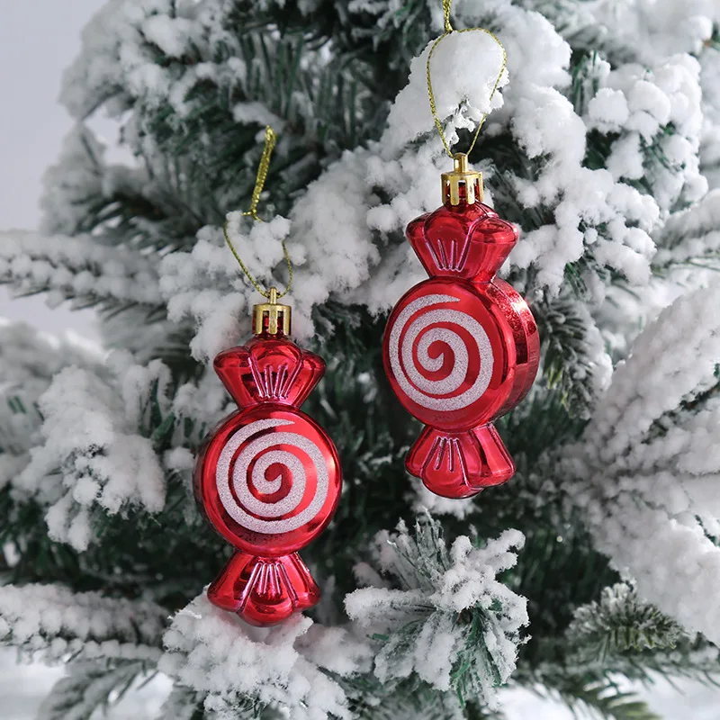2PCS White&Red santa snowman Christmas Pendants Ornaments For Xmas Tree Ornaments Christmas Party Decorations Kids Gift
