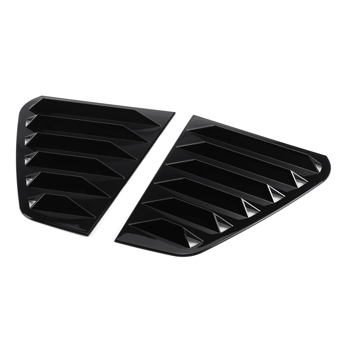 2X Car Rear Window Louver Shutter Cover Trim For VW GOLF 6 MK6 MK6.5 GTI GTD R Window Louver Side Vent 2010-2014