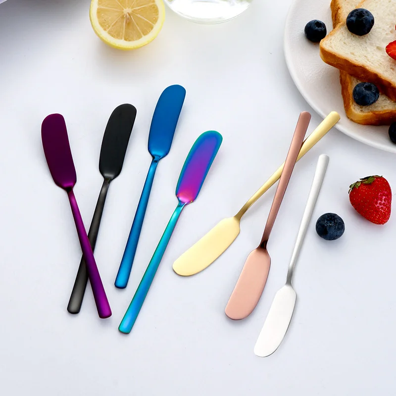 304 Stainless Steel Butter Knife Kitchen Cheese Knife Dessert Tools Jam Spreader Utensil Cutlery Kichen Cheese Tool
