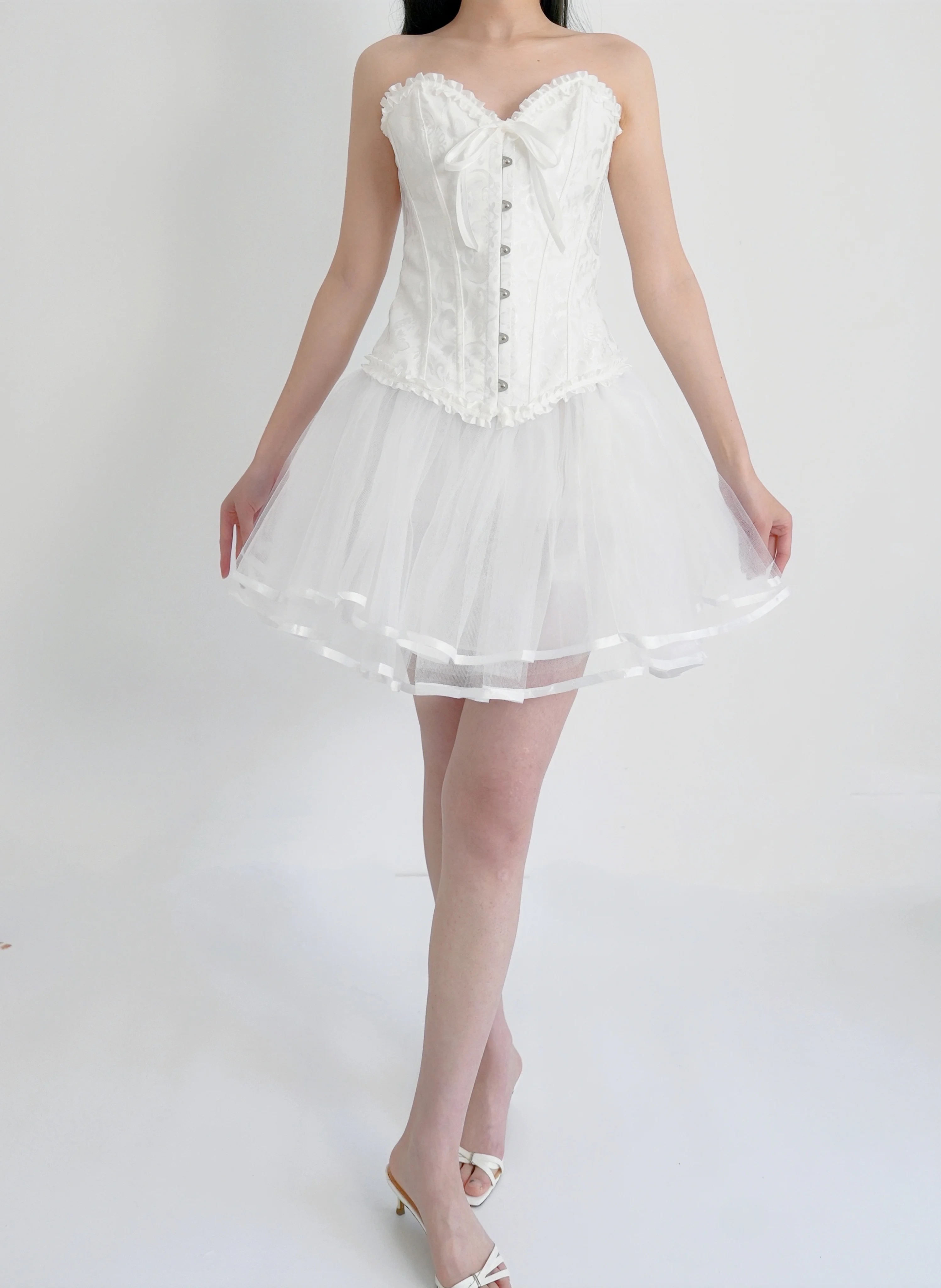 Cosplay Soft Mesh Petticoat Lolita Soft Girl Half Skirt Colorful Tutu Skirt Party Dance Skirts ribbon Petticoat Skirt Petticoat Underskirt Lolita Petticoat Tulle Tutu Skirt