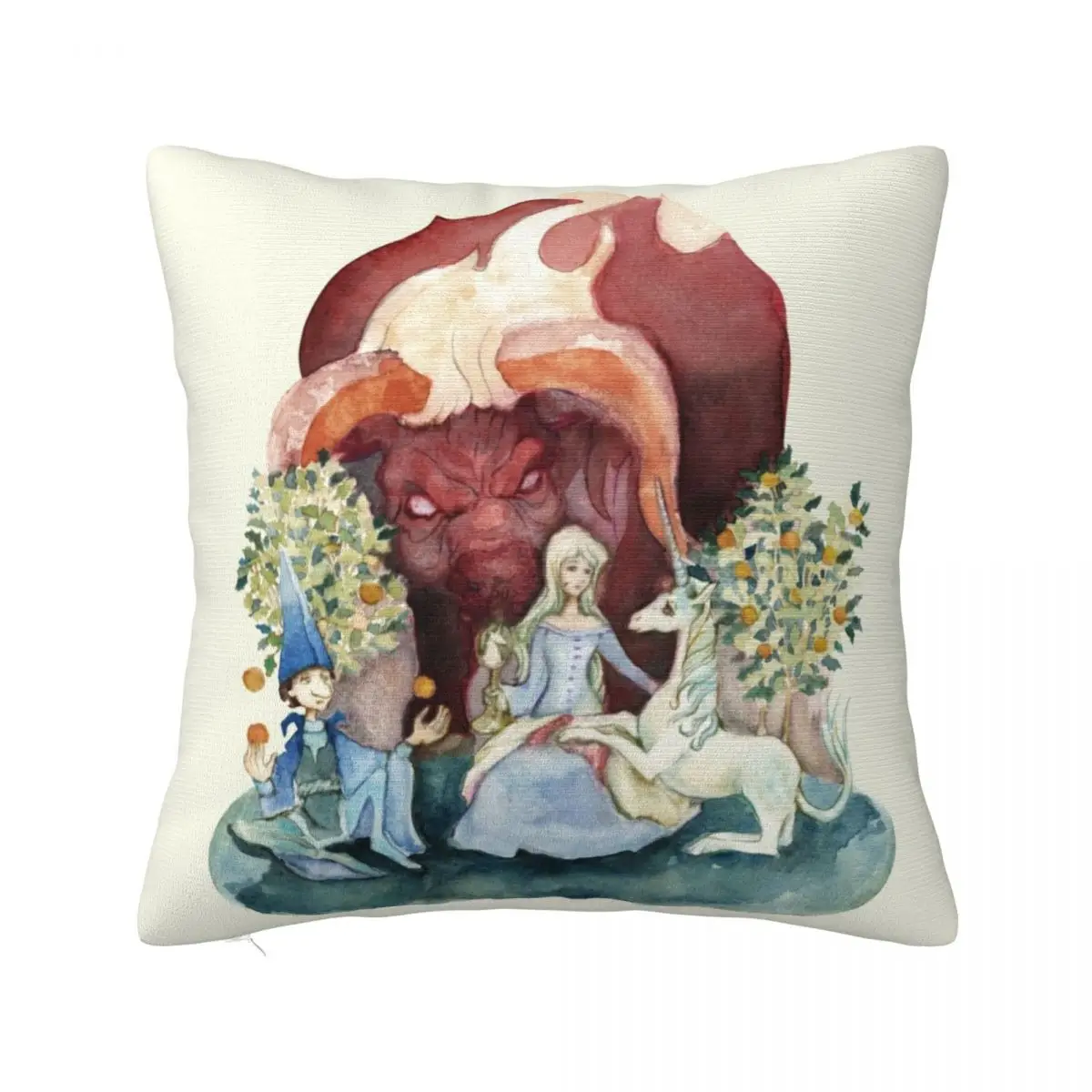 

The Last Unicorn Medieval Throw Pillow Pillow Case Christmas Sofa Cushions Covers Cushion Cover Set