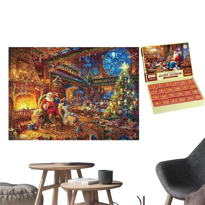 

2024 Christmas Puzzle For Kids And Adults 1008PCS Advent Calendar 24 Days Paper Countdown Calendars Christmas Puzzle Toy
