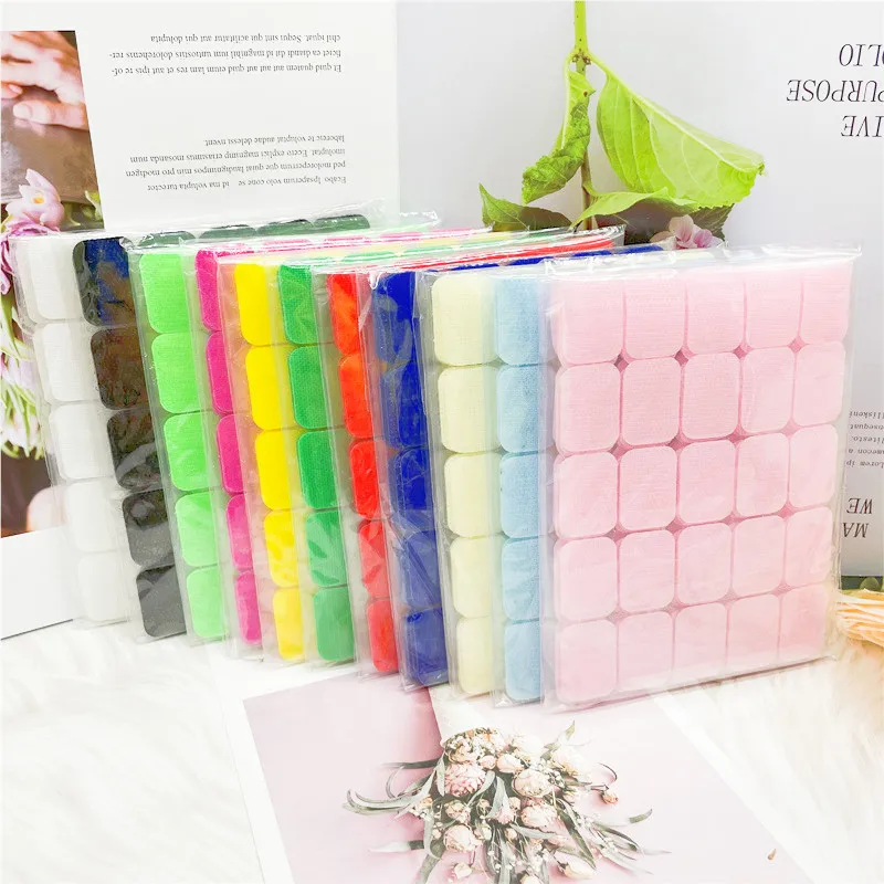 Square Sticker Adhesive Self Adhesive Fastener Tape 20*28mm 20*45mm Nylon Hooks and Loops Strong Glue Tape Sticker Fasteners