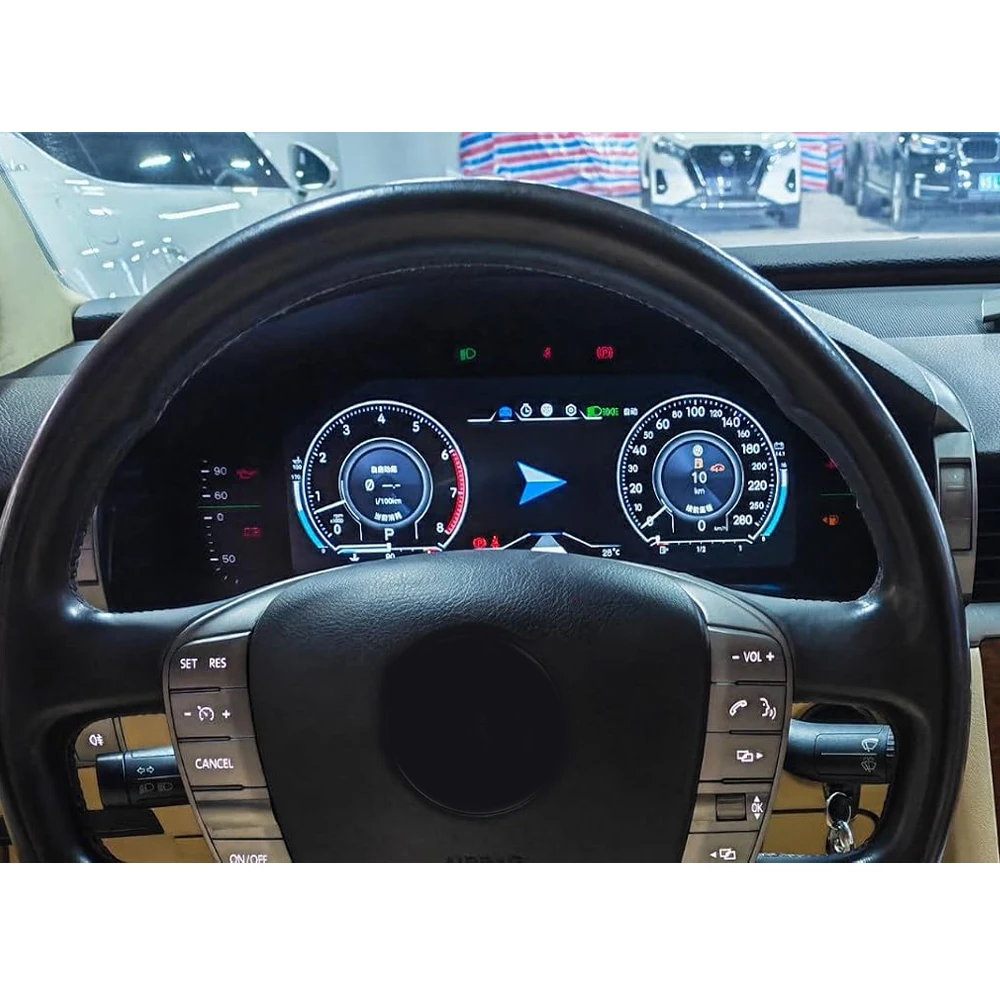Panel de Instrumentos Digital de 12.3 Pulgadas para Volkswagen VW Phaeton 2004-2015, Cabina Virtual, Pantalla LCD, Velocímetro Linux 3