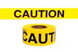 Danger Caution Warning Isolation PE Traffic Warning Tape with Yellow Background and Black Lettering for Safety