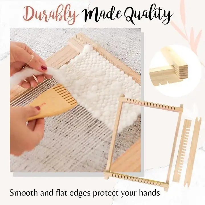 Wooden Weaving Loom Starter Kit Hand-Woven DIY Woven Set Household Tapestry Scarf Multifunctional Loom Sewing Machine weaving tools knitting loom