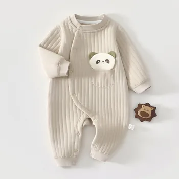 0-18 Month Baby Boy Warm Comfortable Bodysuit Infant Girl Cartoon Jumpsuit Newborns Spring Autumn Soft Pure Cotton Cute Overalls 1