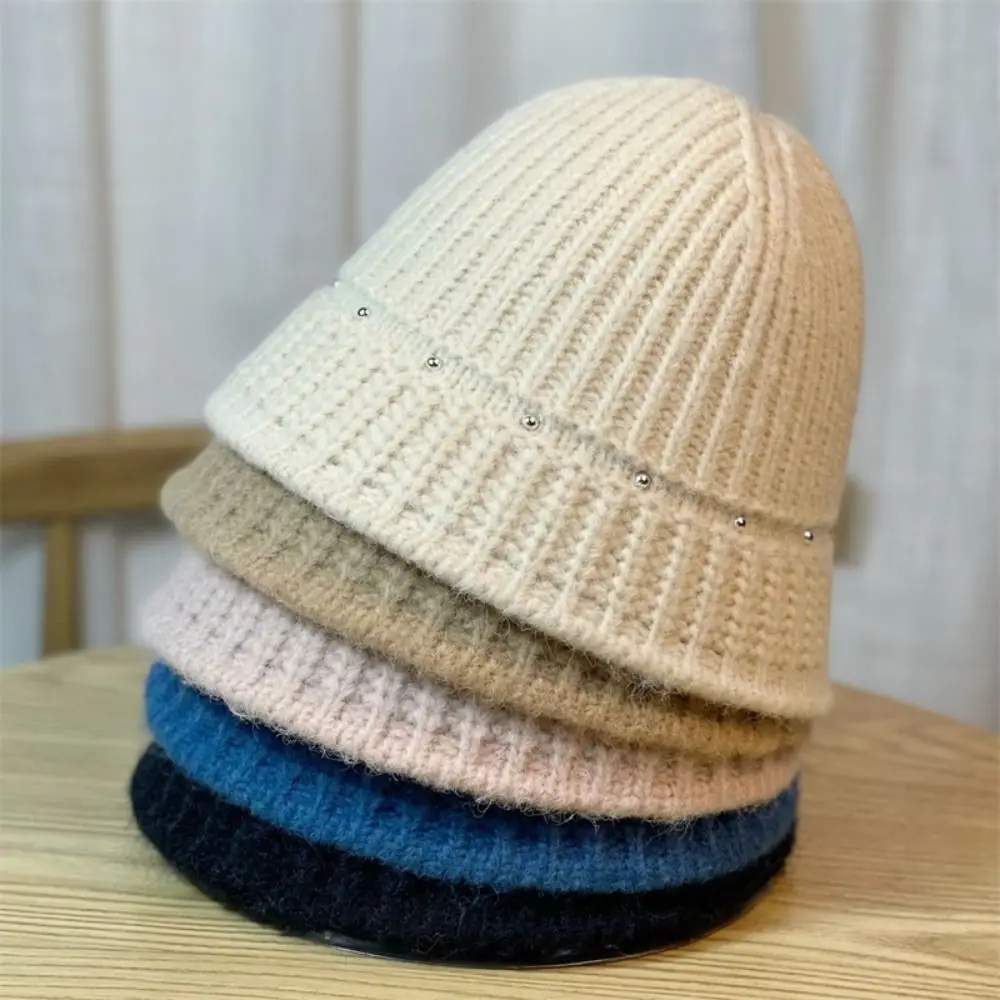 

Retro Knitting Bucket Hats Hat For Women Winter Hat Bucket Warm Caps Basin Hat